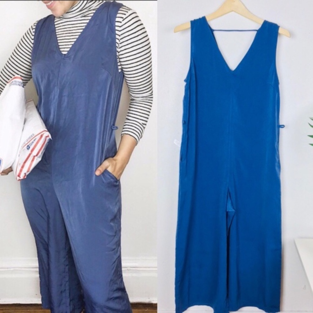 Rokoko by Dazz  Blue Wide Leg Jumper Jumpsuit ASOS - Picture 3 of 10